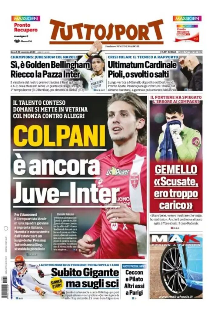 روزنامه توتو| کولپانی؛ دوباره یووه – اینتر روزنامه توتو| کولپانی؛ دوباره یووه – اینتر