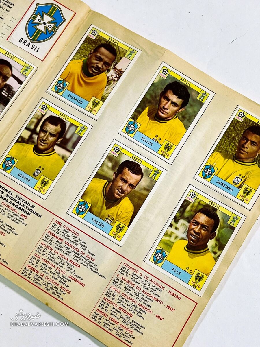 عکس| نسخه کمیاب آلبوم پانینی جام جهانی ۱۹۷۰ به فروش می‌رسد