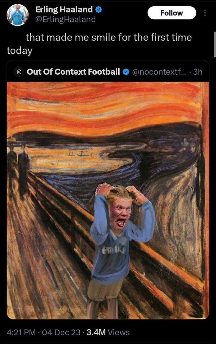 عکس| کاریکاتوری که باعث شد ارلینگ هالند برای اولین بار بخندد!