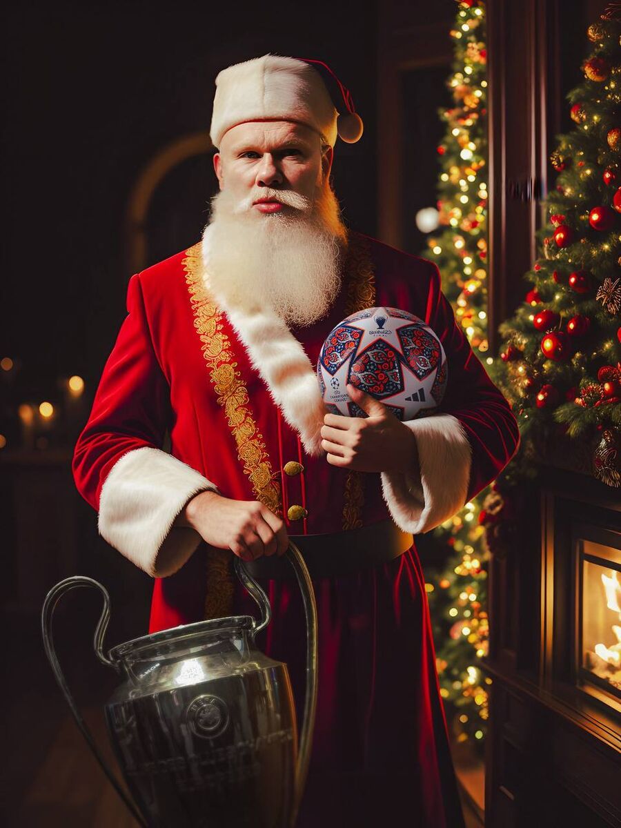 عکس| ارلینگ هالند بابانوئل شد!