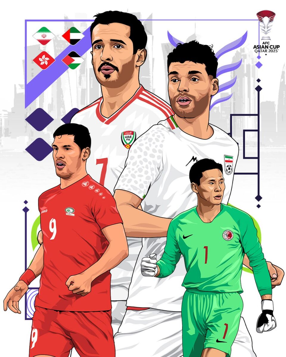 عکس| رونمایی از پوستر AFC برای گروه ایران؛ مرد اول تیم ملی در جام ملت‌ها مشخص شد