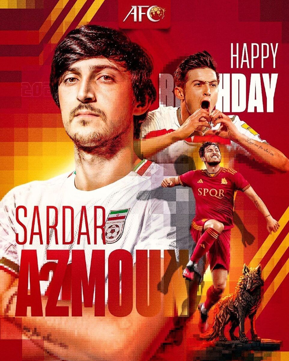 عکس| AFC سردار آزمون را سورپرایز کرد