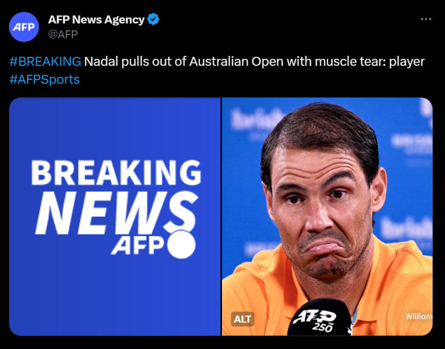شوک به دنیای تنیس/ رافائل نادال از اُپن استرالیا انصراف داد