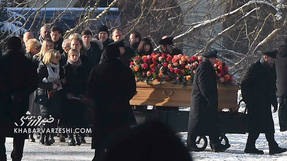 تصاویر مراسم تدفین فرانتس بکن‌باوئر با حضور بستگان درجه یک