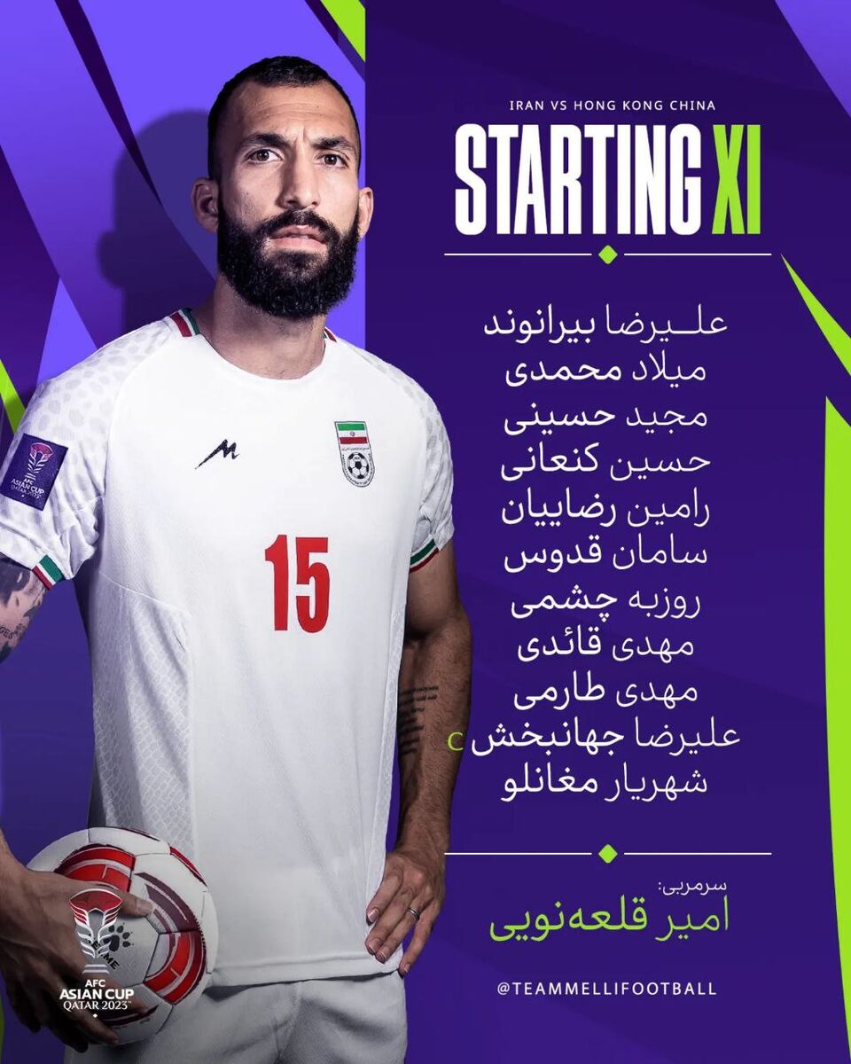 ترکیب تیم ملی فوتبال ایران مقابل هنگکنگ/ سورپرایزهای قلعهنویی در چند پست