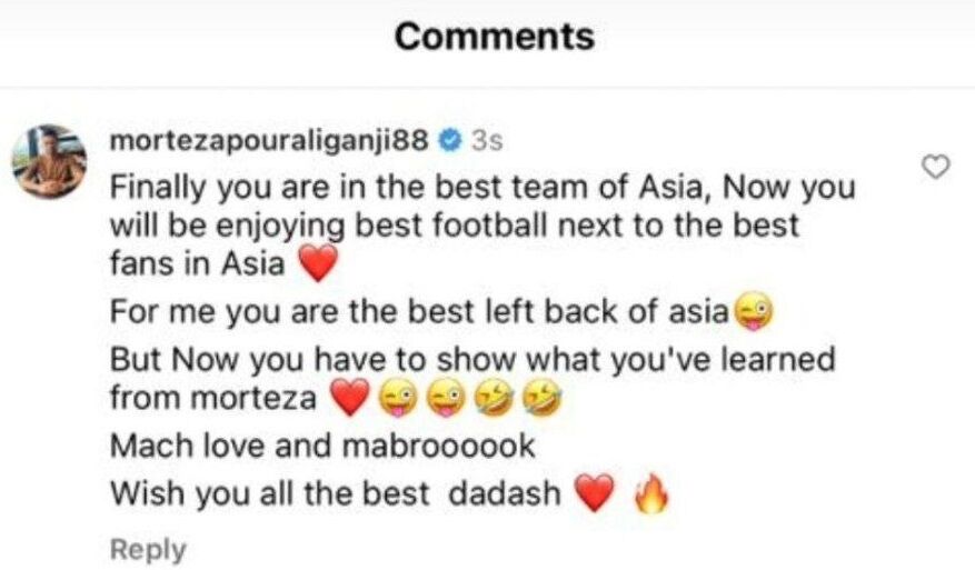 عکس| پورعلیگنجی آبروی بازیکن جدید پرسپولیس را برد/ شوخی سنگین مدافع سرخپوشان با با عبدالکریم حسن