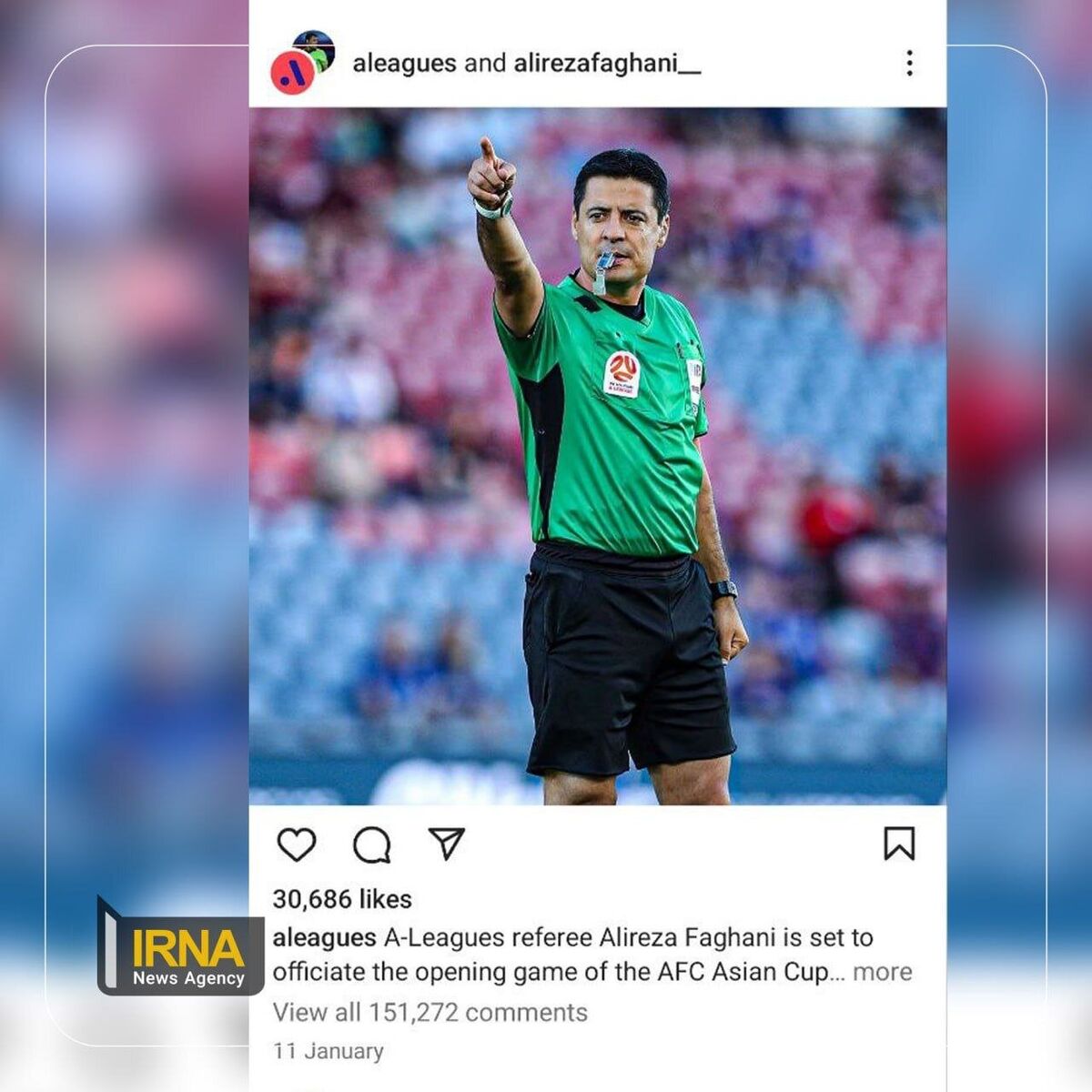 حمله ناجوانمردانه به فغانی در کمتر از ۱۰ دقیقه/ صفحه اینستاگرام داور ایرانی توسط کاربران عراقی محاصره شد +عکس