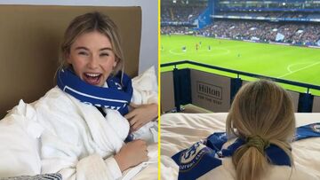 ویدیو| این دختر خاص‌ترین هوادار فوتبال است/ تماشای فوتبال در تخت‌خواب!