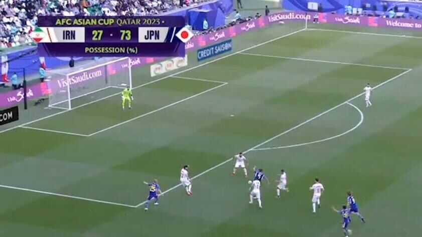 عکس| وضعیت عجیب خط دفاع ایران در صحنه گل ژاپن
