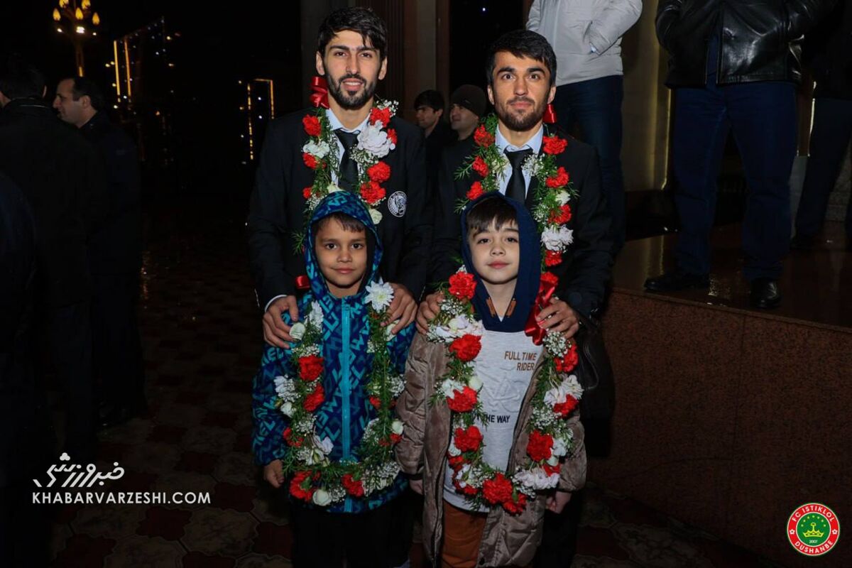 تصاویر| استقبال باشکوه از تیم ملی تاجیکستان در حد قهرمان
