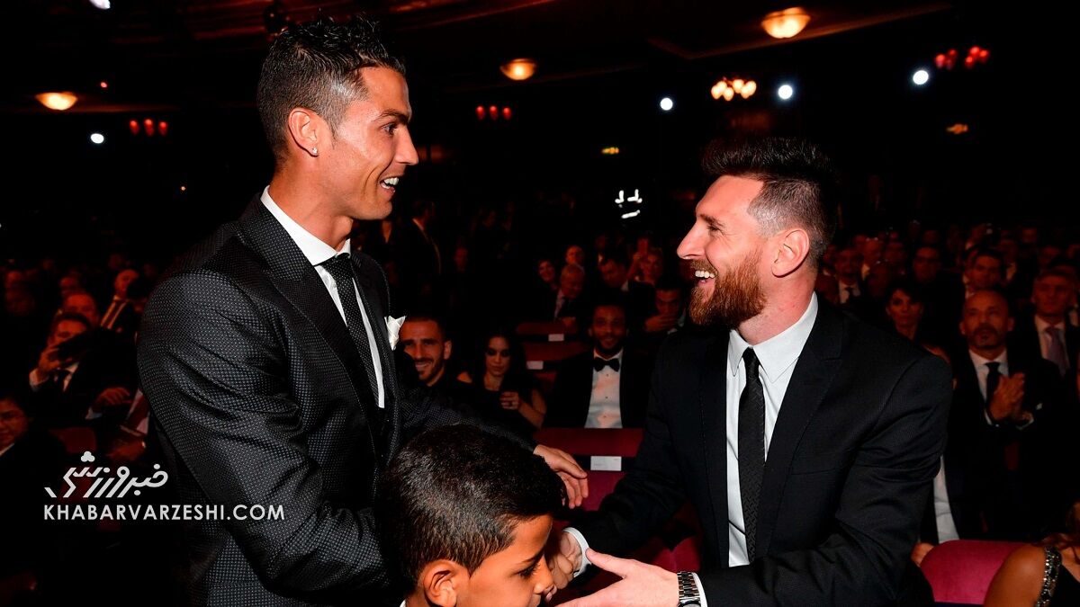 لیونل مسی و کریستیانو رونالدو در مراسم توپطلا