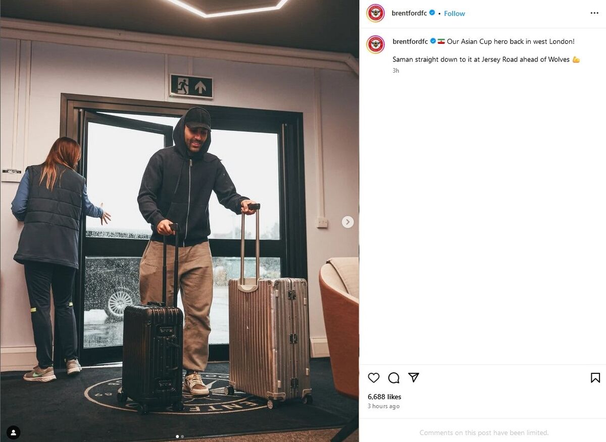 عکس| لحظه بازگشت قدوس به تیم برنتفورد/ سامان لقب قهرمان را گرفت