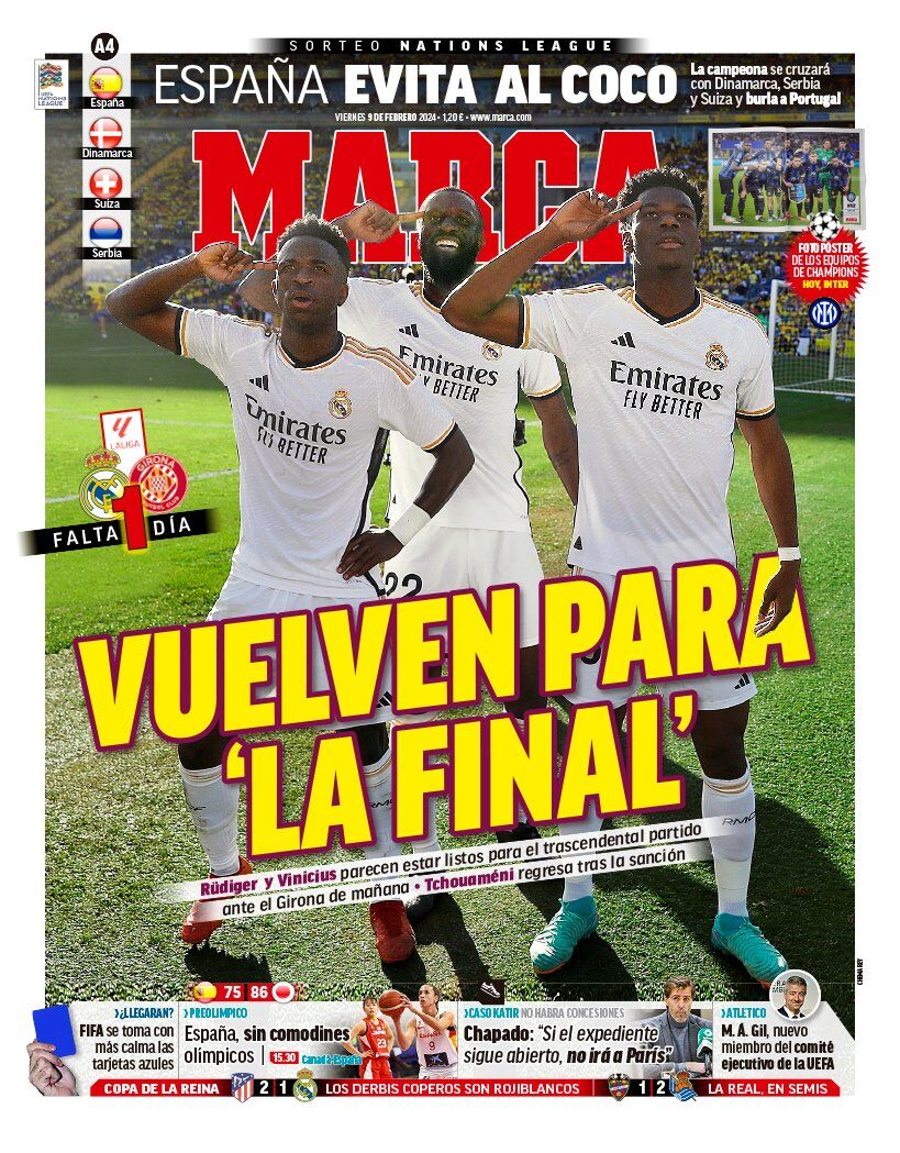 روزنامه مارکا| آنها برای فینال برمیگردند روزنامه مارکا| آنها برای فینال برمیگردند