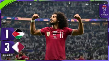 ویدیو| خلاصه بازی اردن ۱ - قطر ۳/ دومین قهرمانی متوالی عنابی‌ها با هت‌تریک پنالتی عفیف