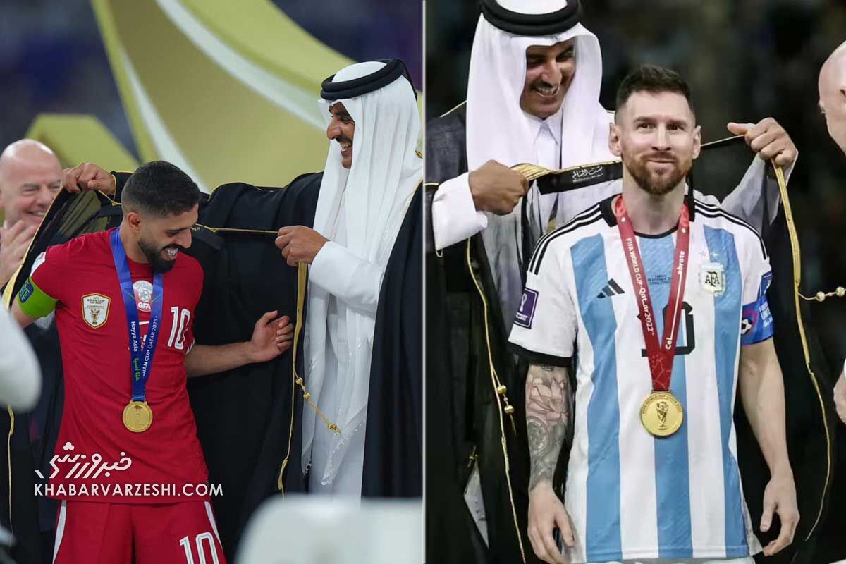 عکس| کاپیتان تیم ملی قطر «مسی» شد