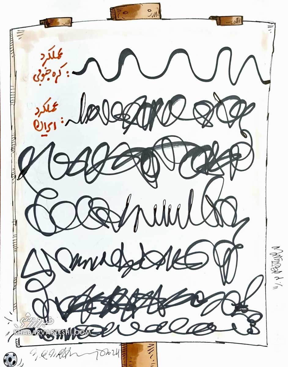 کارتون| عملکرد تیم ملی ایران در مقایسه با کره جنوبی! کارتون| عملکرد تیم ملی ایران در مقایسه با کره جنوبی!