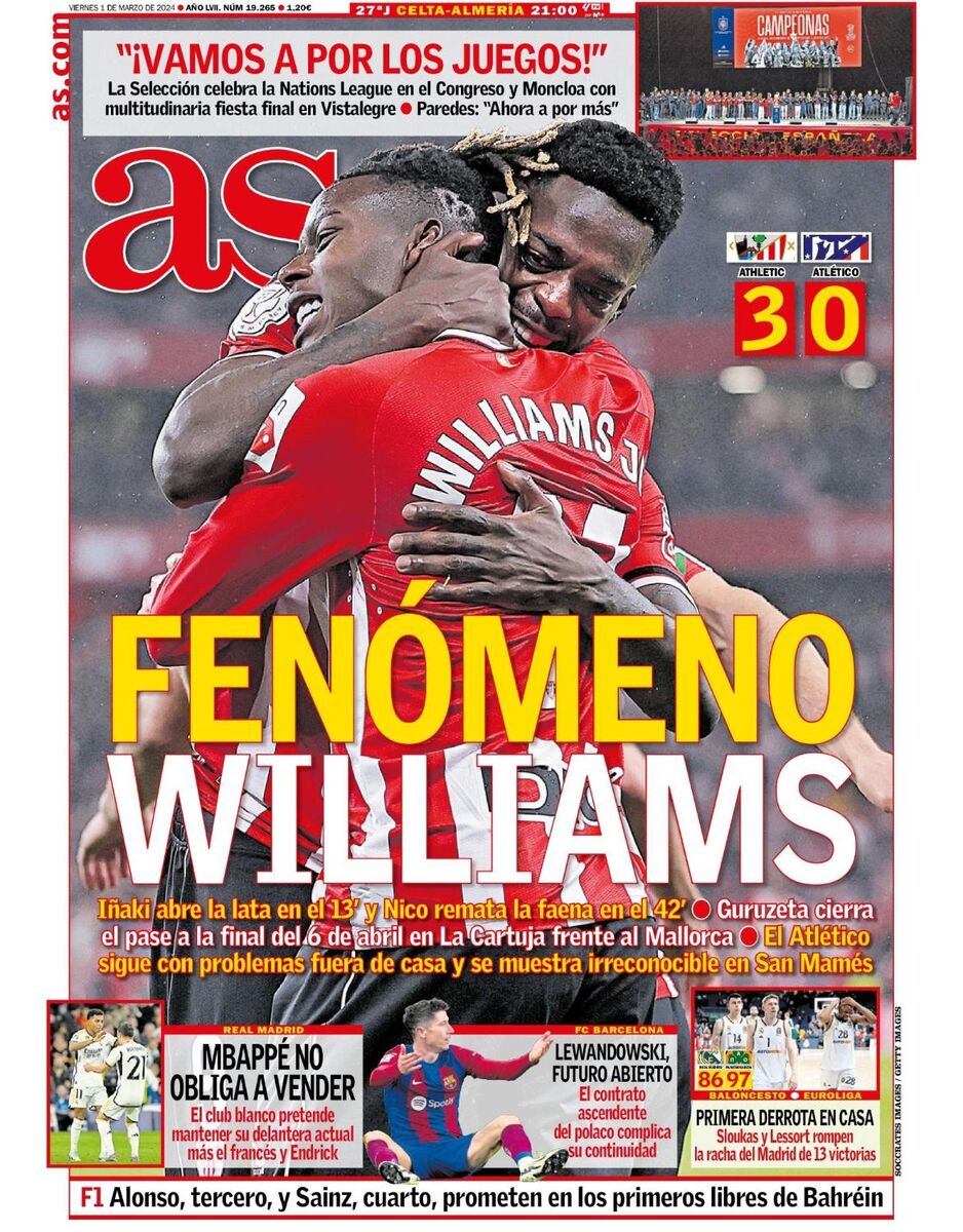 روزنامه آ اس| ویلیامزهای پدیده! روزنامه آ اس| ویلیامزهای پدیده!