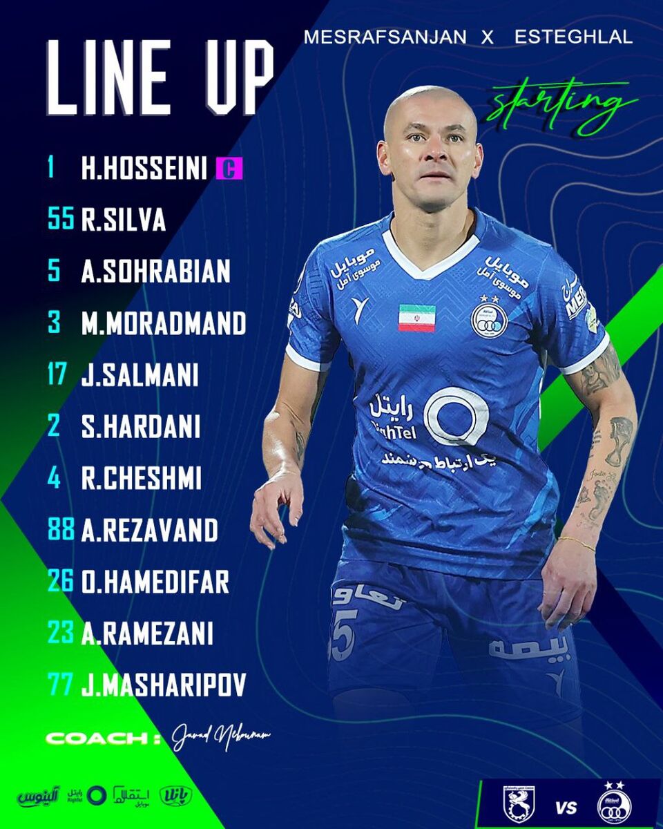 رونمایی از ترکیب استقلال در جام حذفی/ نکونام، سورپرایز رو کرد