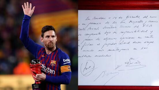 قیمت باورنکردنی دستمال کاغذی سرنوشتساز لیونل مسی در یک حراجی قیمت باورنکردنی دستمال کاغذی سرنوشتساز لیونل مسی در یک حراجی