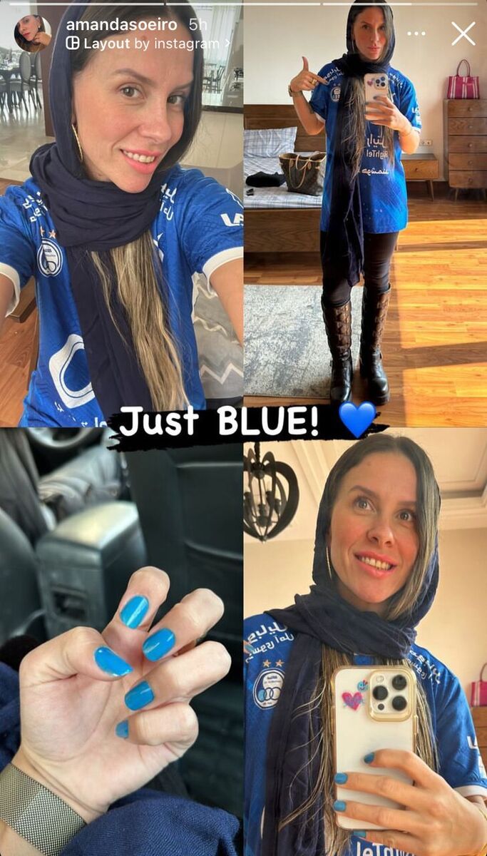 عکس| استایل جالب همسر ستاره استقلال در استادیوم آزادی