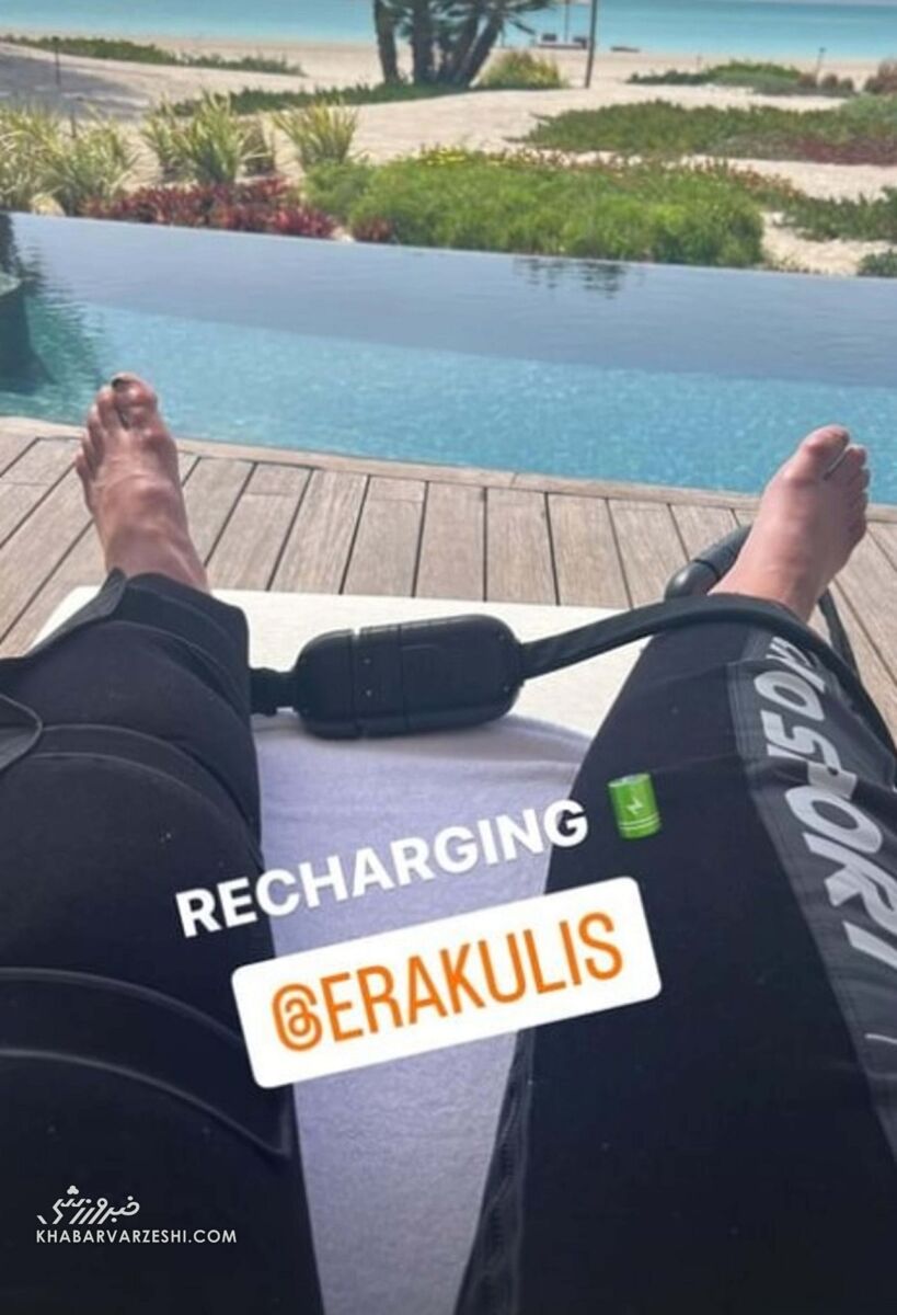 بازگشت رونالدو به شارژ کامل!/ هشدار CR7 به رقبا در کنار استخر +عکس