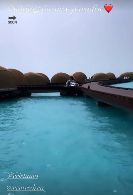 بهشت جدید رونالدو و جورجینا در دست ساخت/ کریستیانو در حال ساختوساز در دریای سرخ +تصاویر