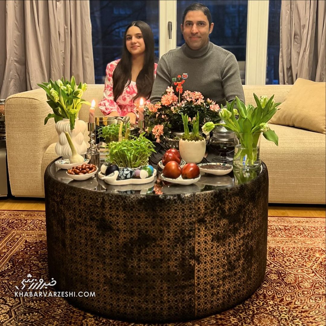 عکس| وحید هاشمیان و دخترش در کنار سفره هفتسین