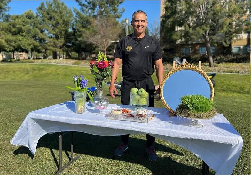 عکس| عابدزاده در آمریکا پای سفره هفتسین