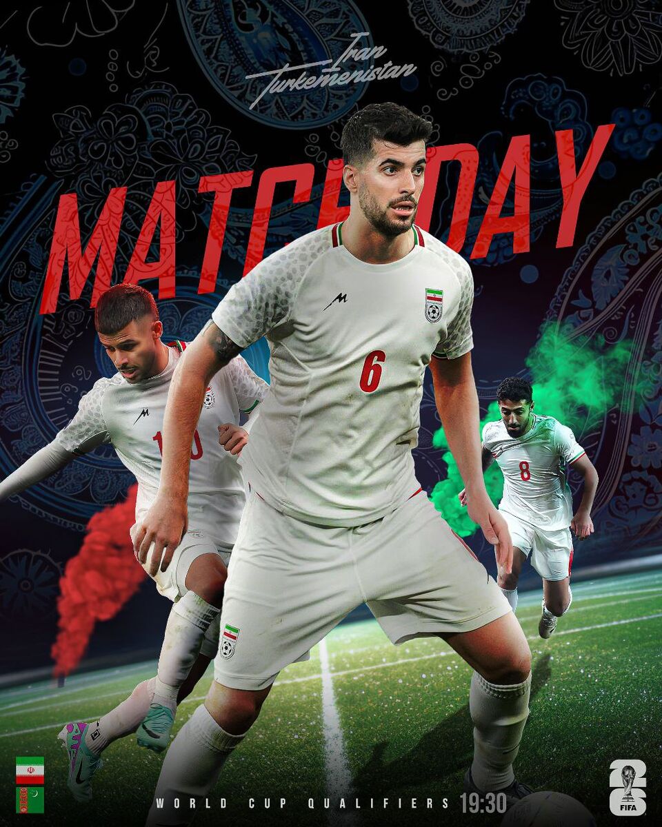 عکس| رونمایی از پوستر ویژه فدراسیون فوتبال برای دیدار ایران - ترکمنستان