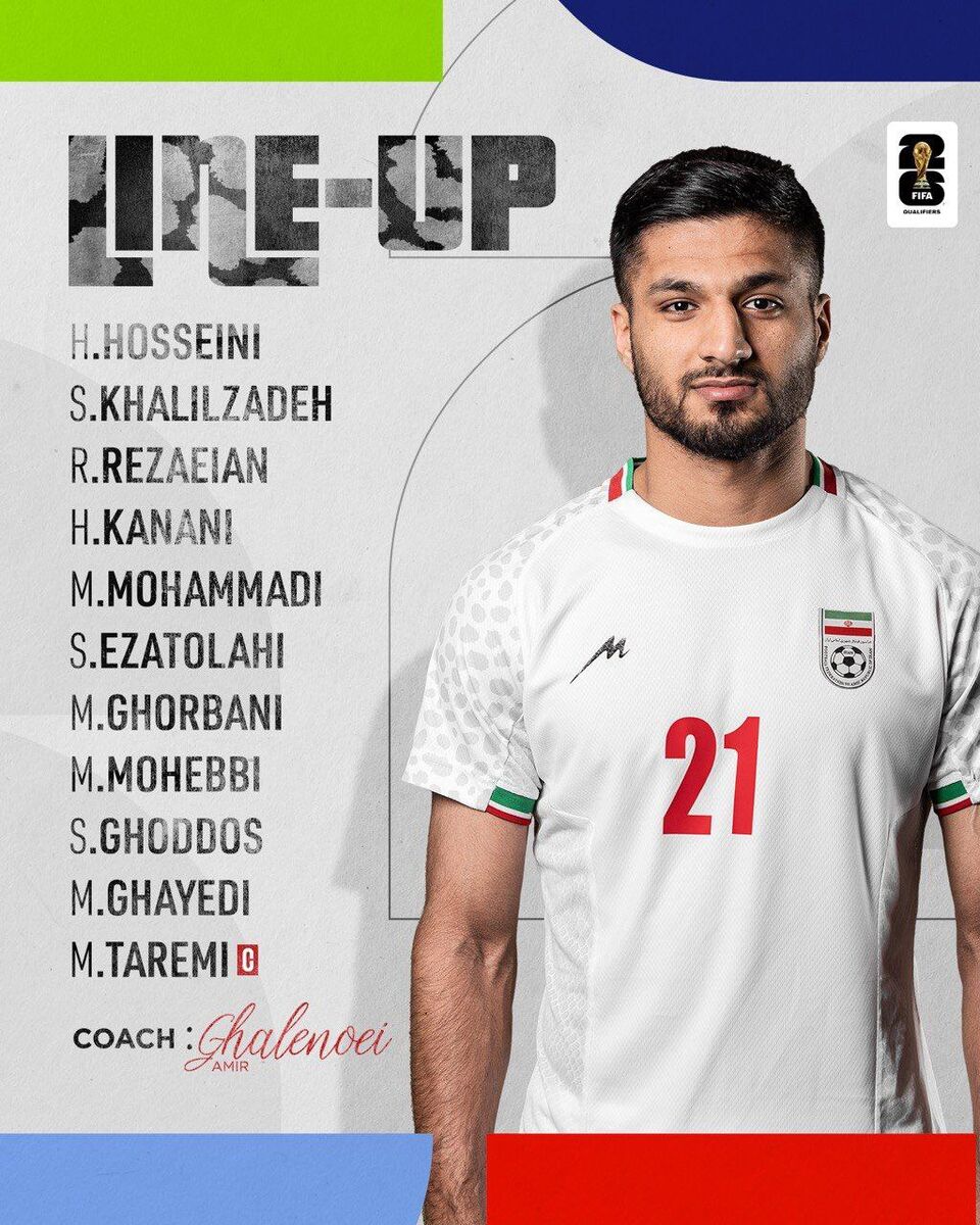 ترکیب تیم ملی مقابل ترکمنستان