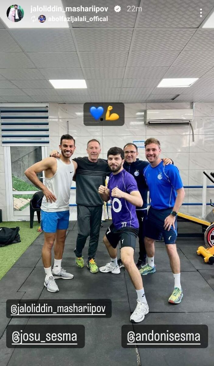 عکس| ماشاریپوف بوکسور شد؛ ستاره استقلال آمادگی خود را به رخ کشید