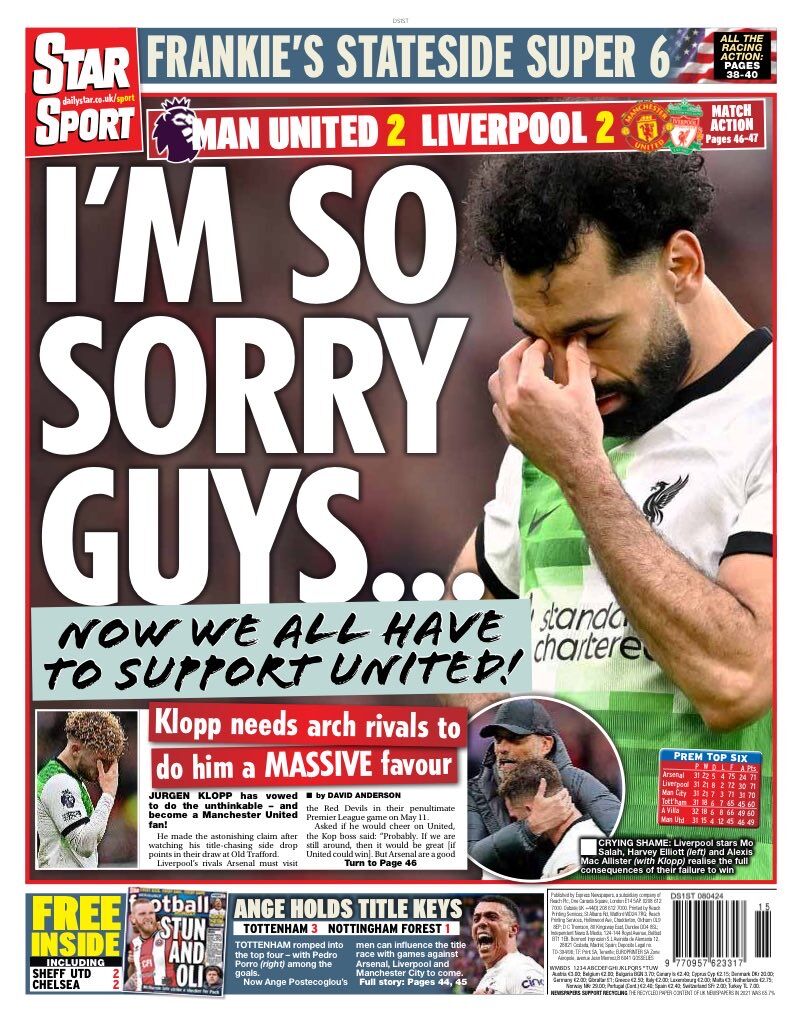 روزنامه استار| بچهها خیلی متأسفم... روزنامه استار| بچهها خیلی متأسفم...