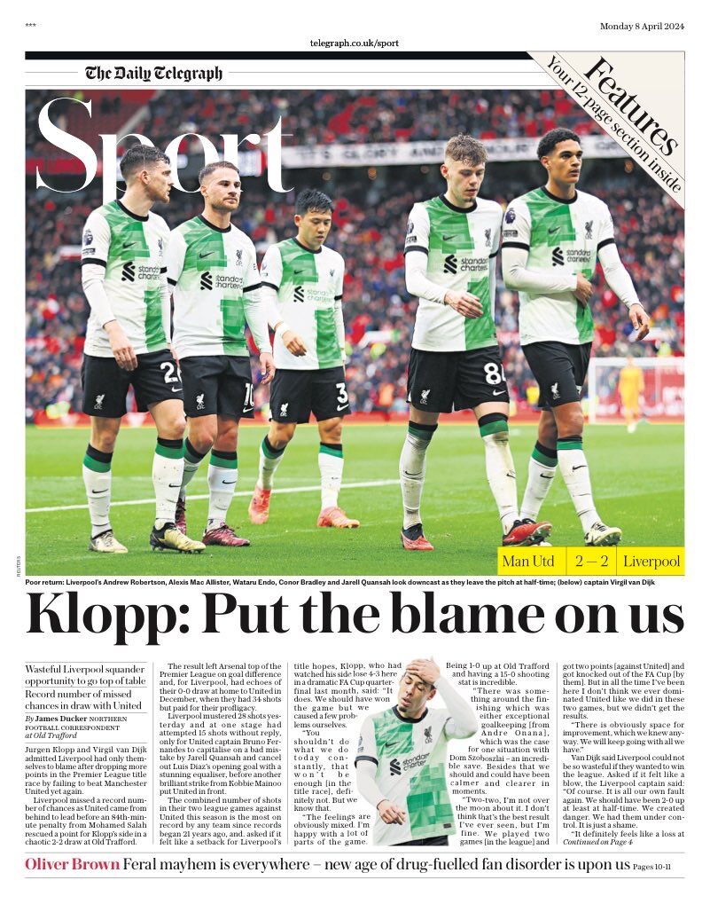 روزنامه تلگراف| کلوپ: تقصیر را گردن ما بیندازید روزنامه تلگراف| کلوپ: تقصیر را گردن ما بیندازید