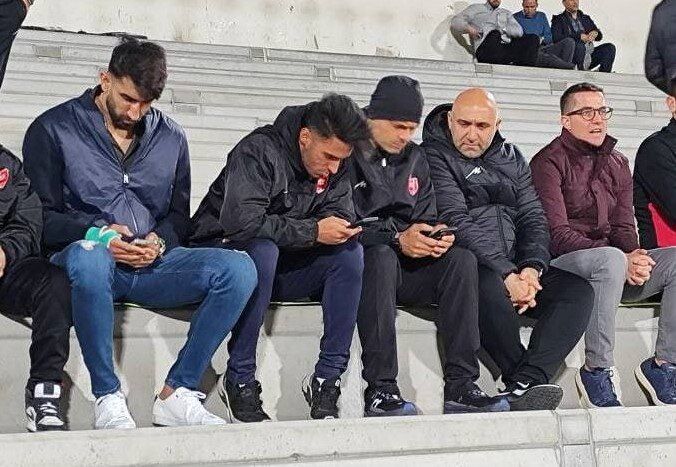 عکس| بیرانوند و اوسما در جایگاه غریب آزادی!