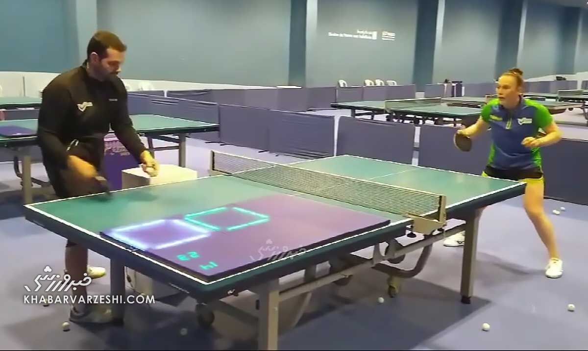 ویدیو| تمرین متفاوت پینگ‌پنگ در برزیل/ تنیس روی میز هوشمند!
