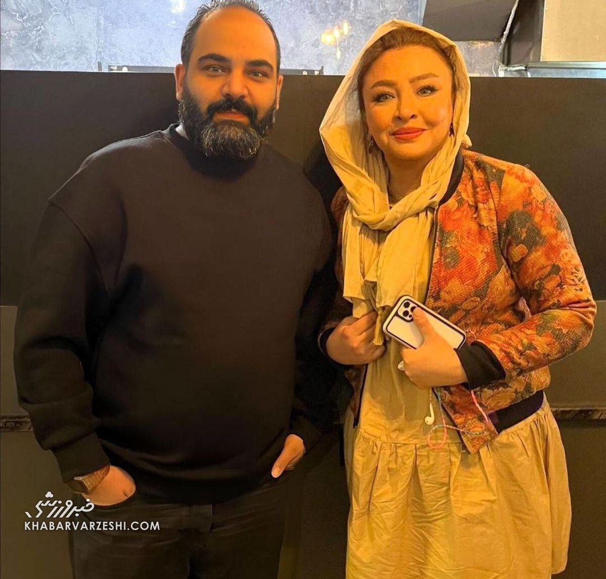 احسان علیخانی و مه لقا باقری همسر جواد عزتی