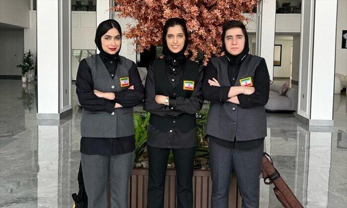 دختران بیلیارد ایران در مسیر عربستان +عکس