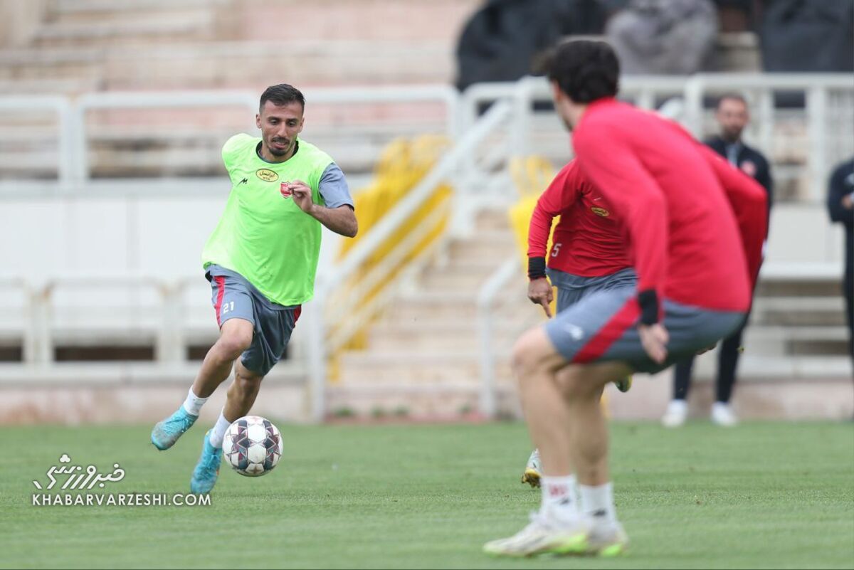 تمرینات سنگین و تاکتیکی بازیکنان پرسپولیس +تصاویر