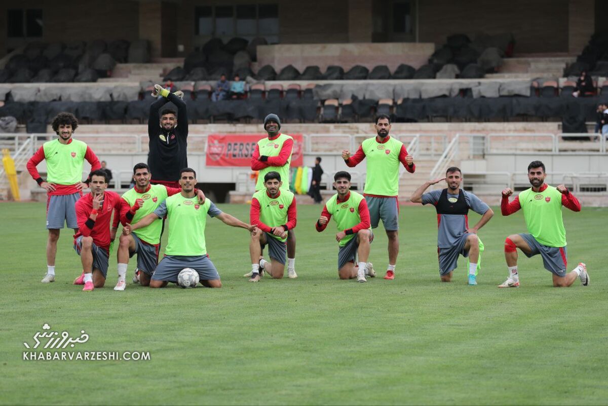 تمرینات سنگین و تاکتیکی بازیکنان پرسپولیس +تصاویر