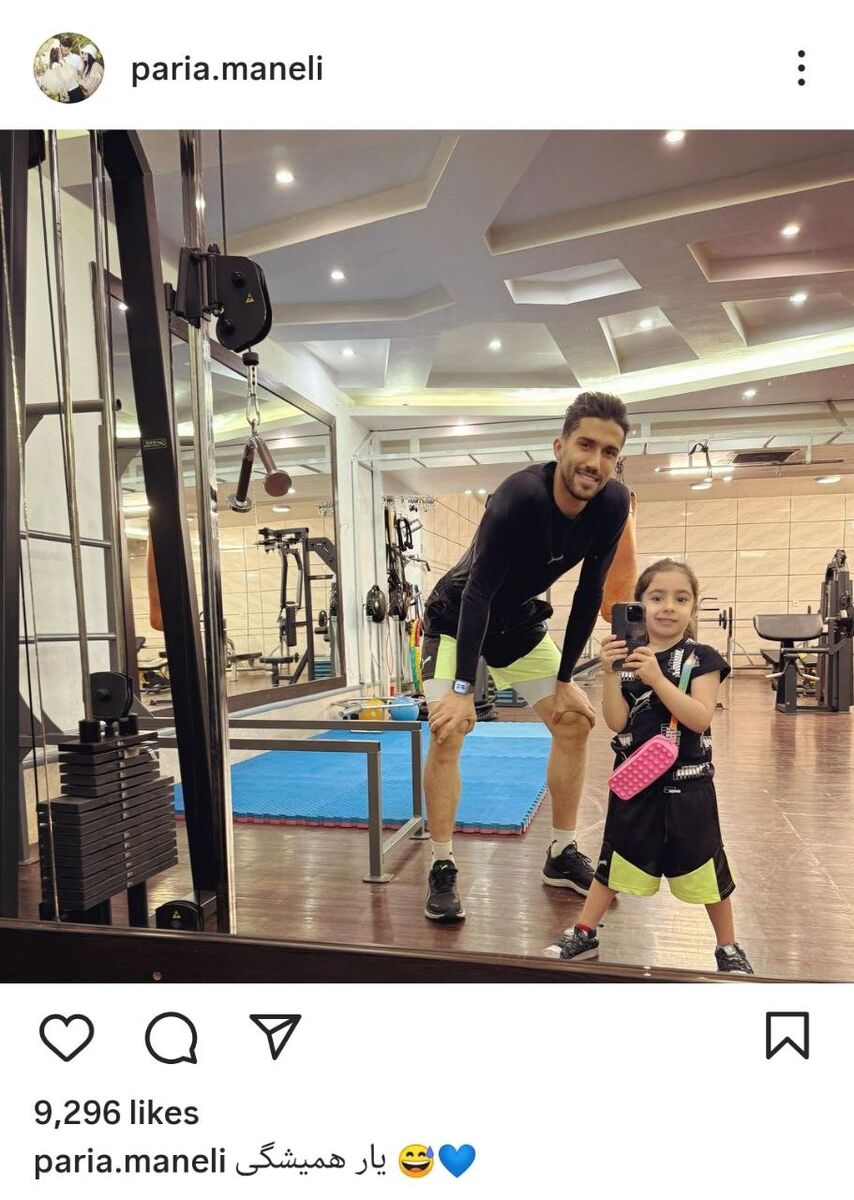 عکس| تمرینات ویژه سیدحسین حسینی در کنار دخترش