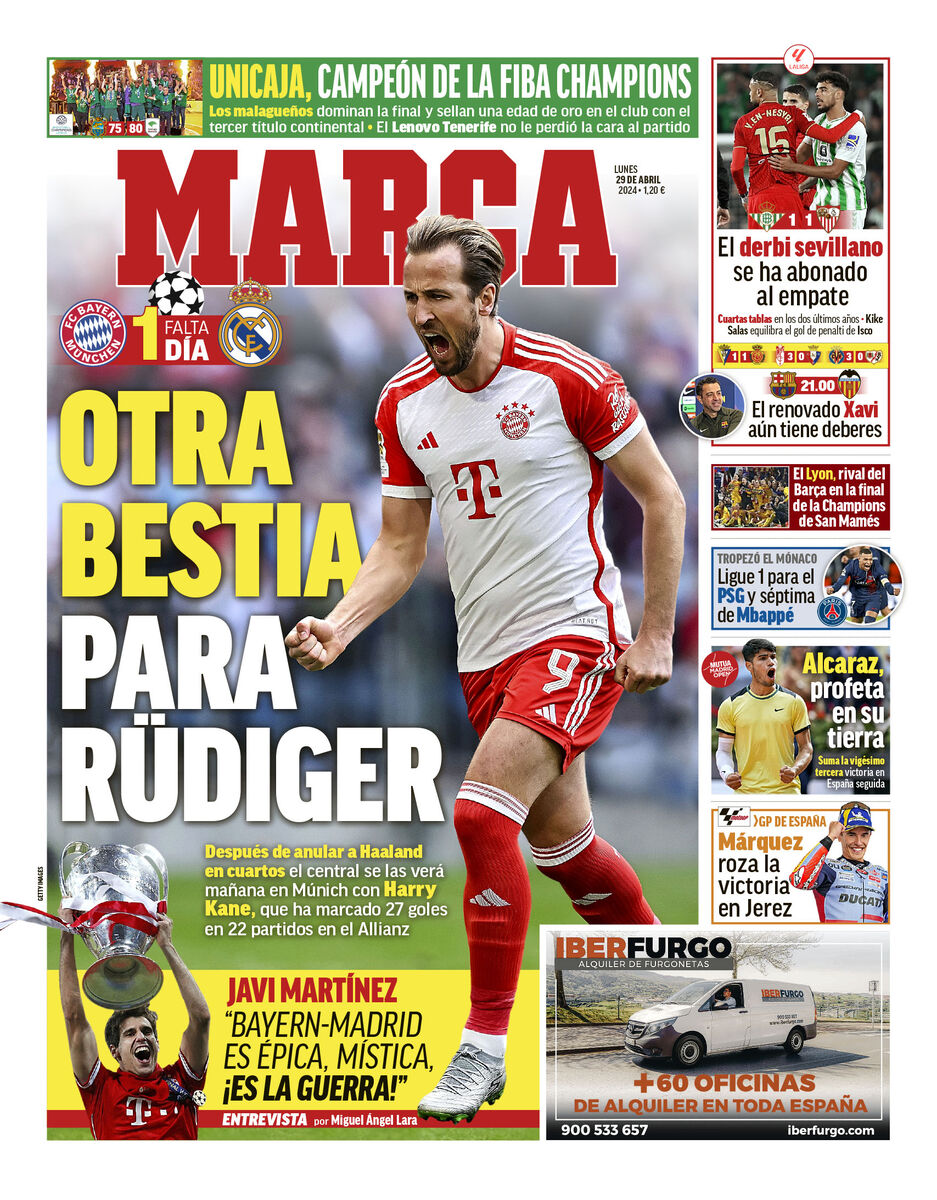 روزنامه مارکا| هیولایی دیگر برای رودیگر روزنامه مارکا| هیولایی دیگر برای رودیگر