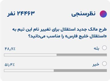 اختلاف جدی درباره «استقلال خلیج فارس»/ اسم باشگاه تغییر میکند؟