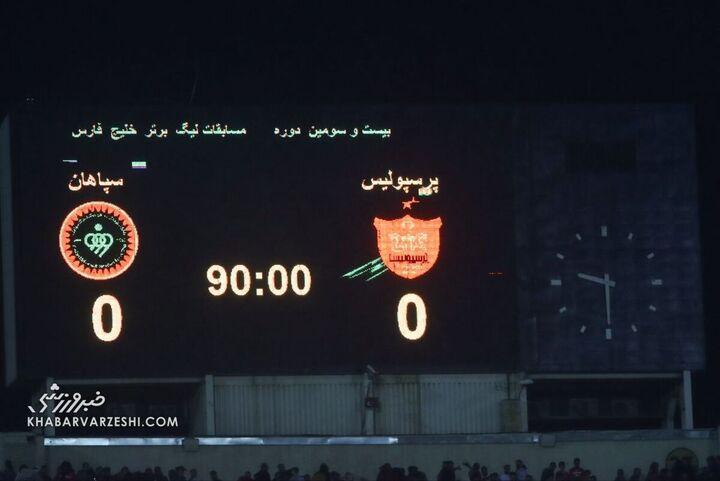 اسکوربرد؛ پرسپولیس - سپاهان