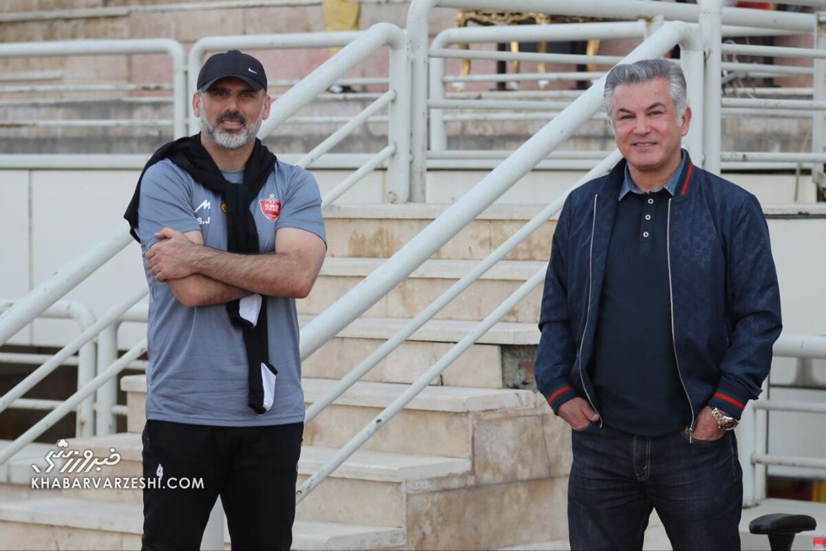 عکس| زننده گل قرن مهمان ویژه تمرین پرسپولیس