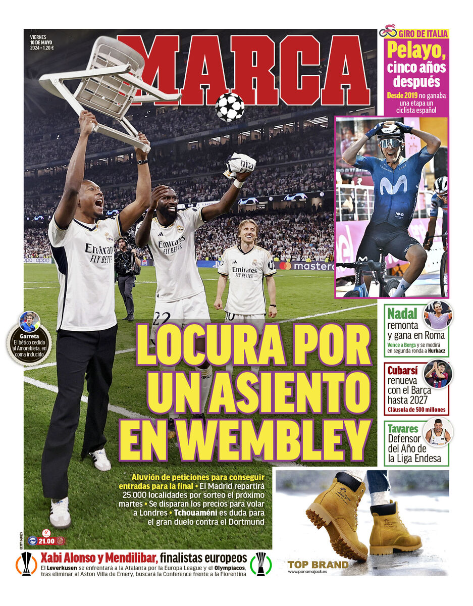 روزنامه مارکا| جنون برای یک صندلی در ومبلی روزنامه مارکا| جنون برای یک صندلی در ومبلی