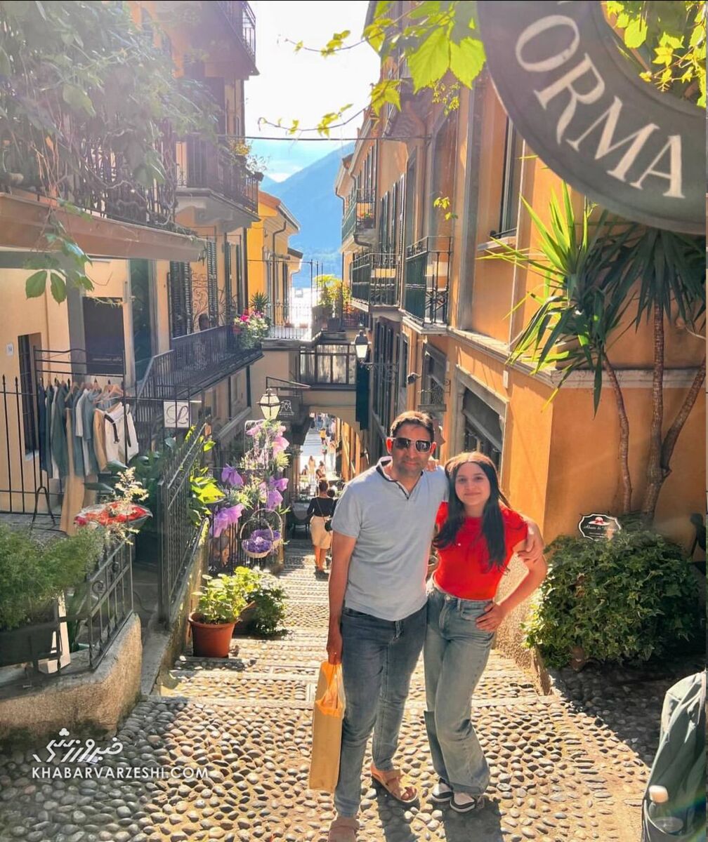 عکس| عاشقانه‌های کاپیتان سابق پرسپولیس و دخترش در ایتالیا