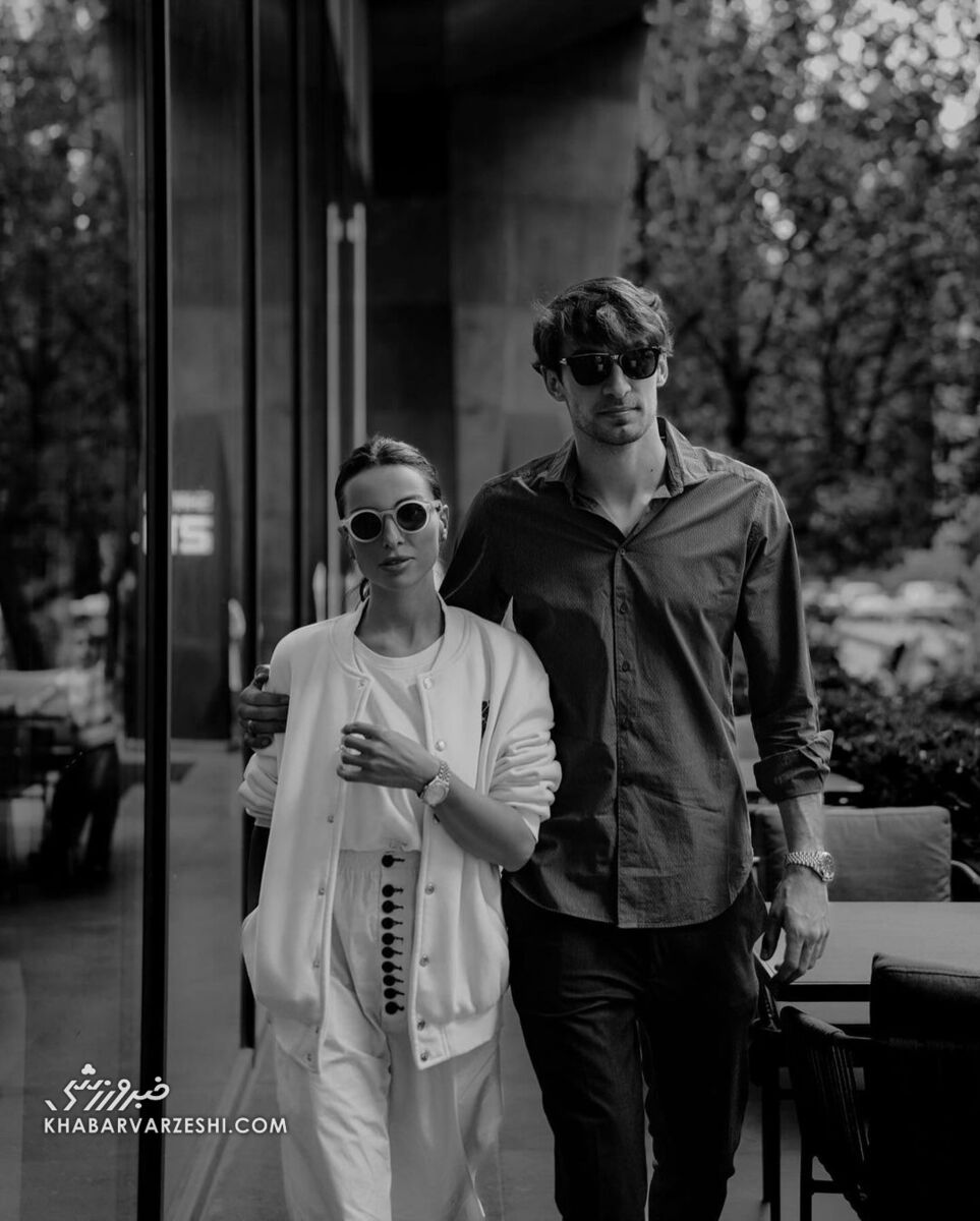 تصاویر| عاشقانههای ژورنالی ستاره پرسپولیس و همسرش در تهران