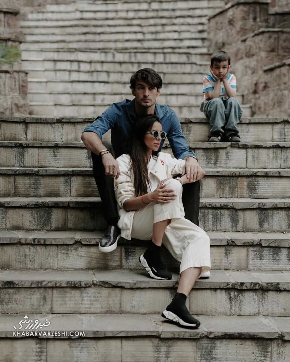 تصاویر| عاشقانههای ژورنالی ستاره پرسپولیس و همسرش در تهران