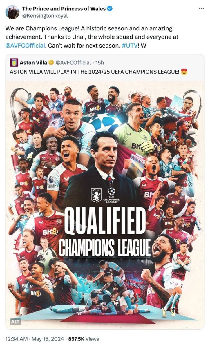 عکس| این صعود حتی پرنس ویلیام را خوشحال کرد