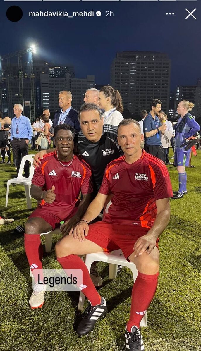 عکس| مهدویکیا در کنار دو اسطوره میلان